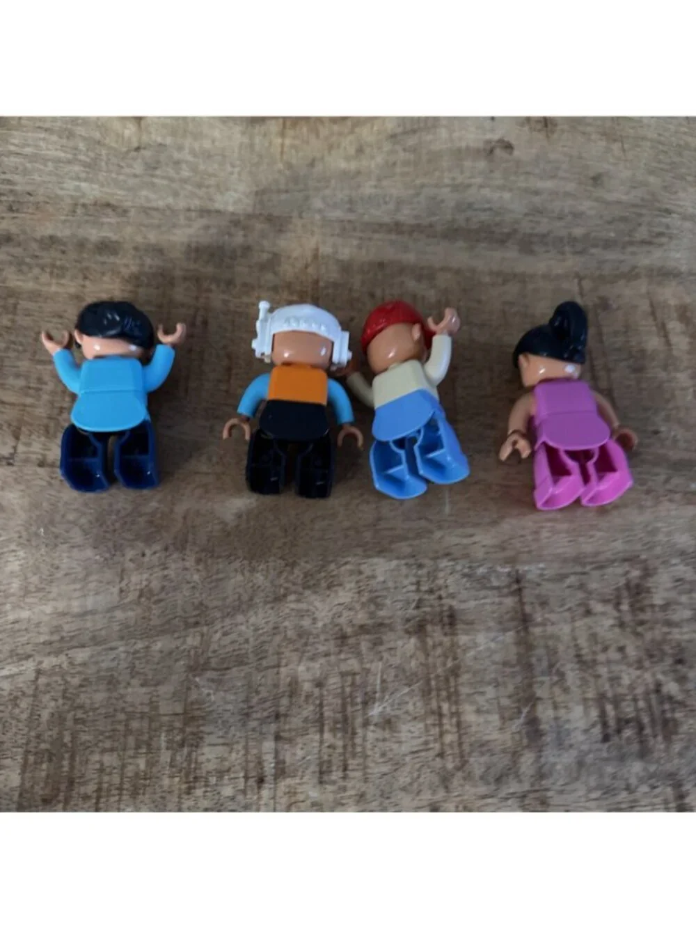 LEGO DUPLO Lot of 4 People Minifigures Construction Worker Pilot Painter Figures